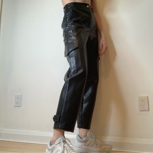 Aritzia Vegan Leather Cargos